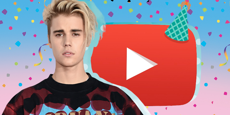Canal de Justin Bieber no Youtube completa 10 anos