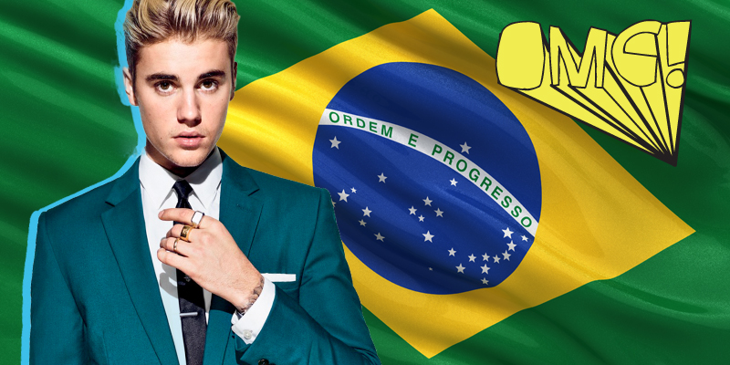 Justin Bieber chegou no Brasil
