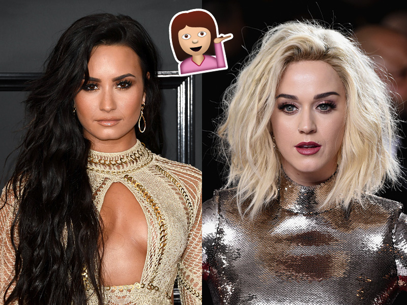 Demi Lovato e Katy Perry no Grammy 2017