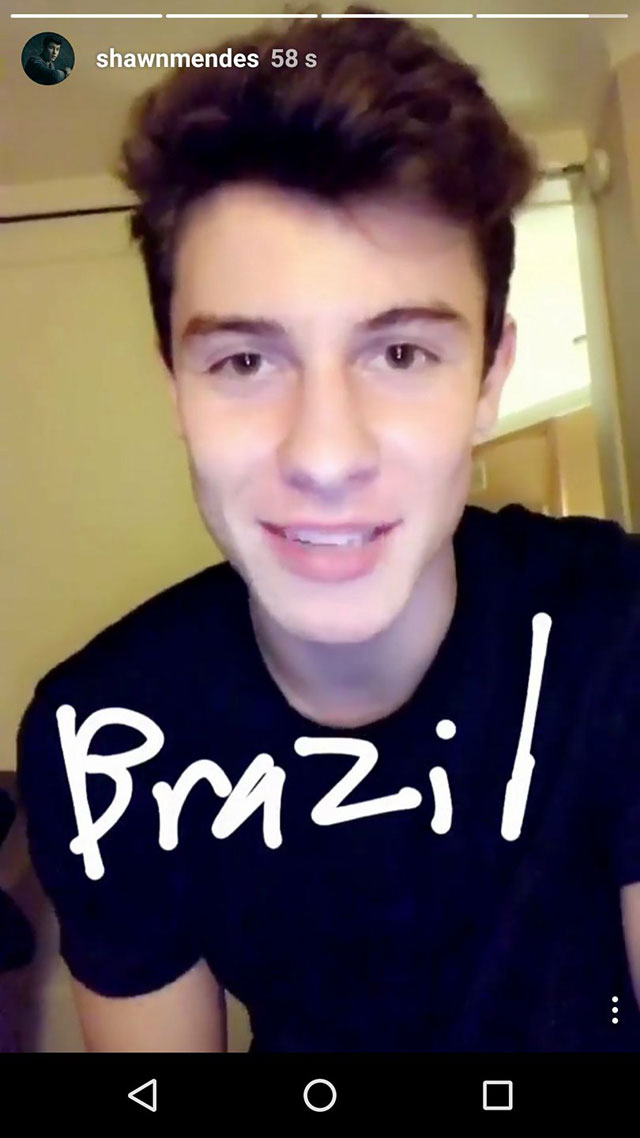 Shawn Mendes falando sobre o Brasil