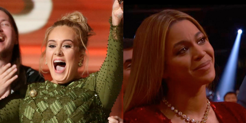 Beyoncé e Adele no Grammy
