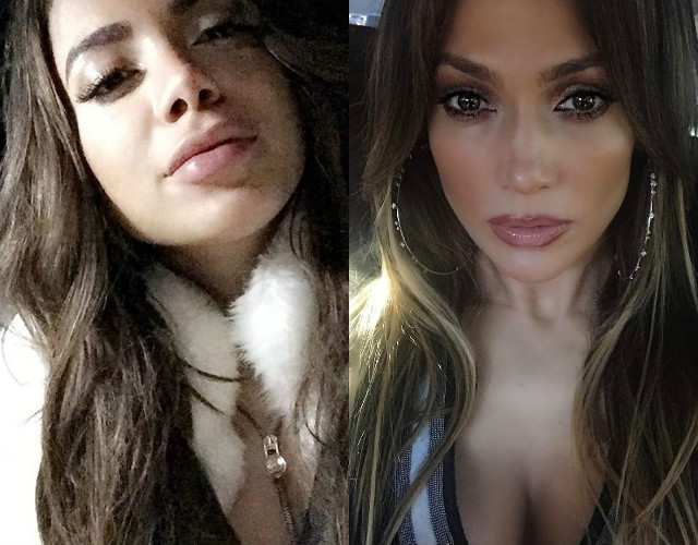 Fotomontagem com Anitta e Jennifer Lopez
