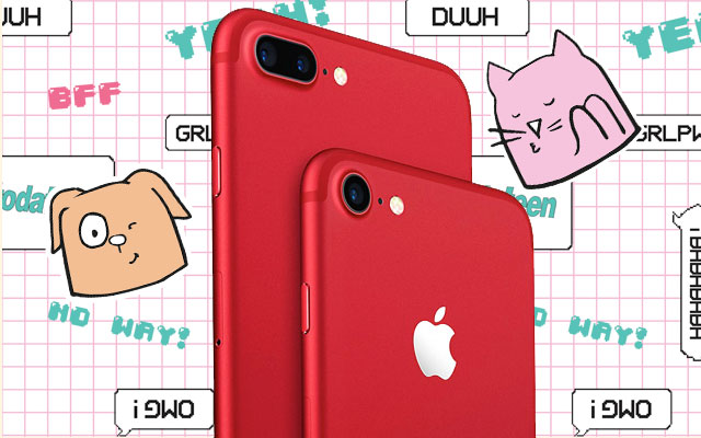 iPhone 7 na cor vermelha