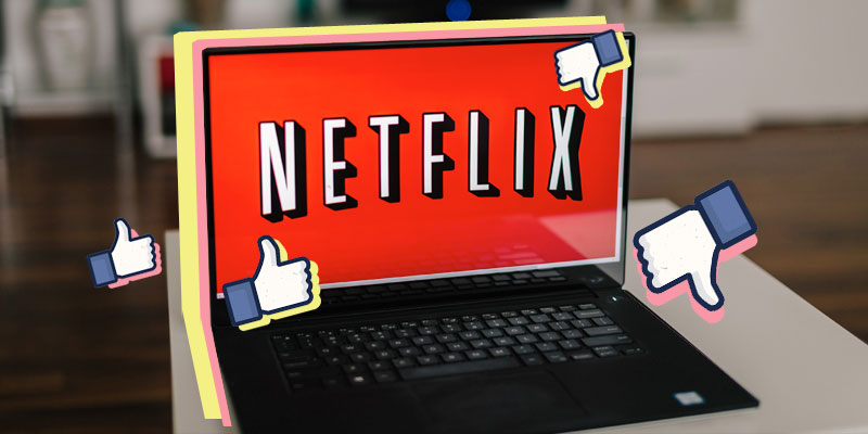 Montagem com a tela da netflix e "joias", que é o novo tipo de avaliação da plataforma