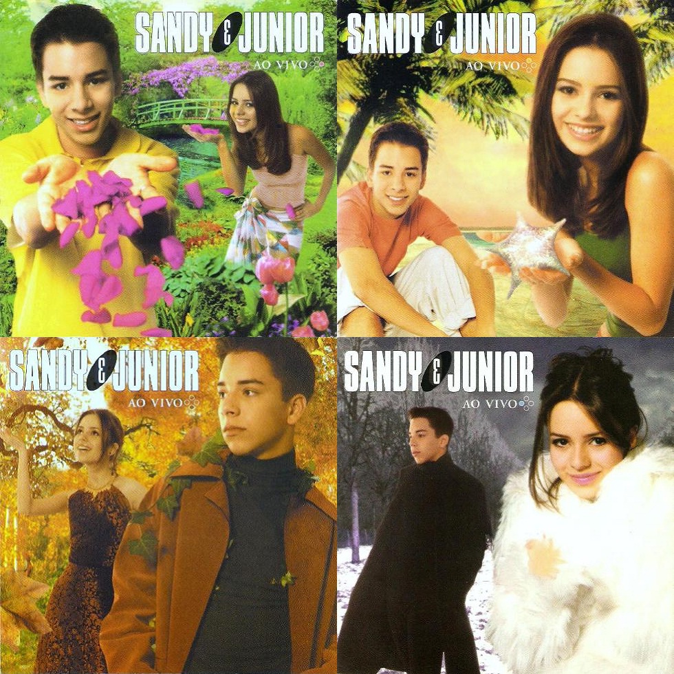 capa do cd "as quatro estações" da sandy & júnior