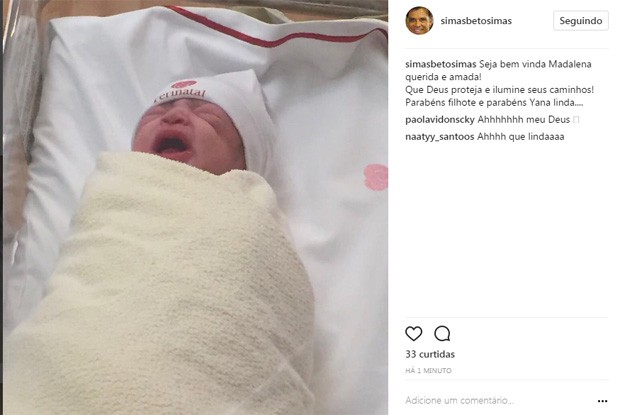 Filha de Bruno Gissoni e Yanna Lavigne