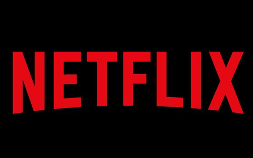 Logo da netflix, em vermelho, com fundo preto