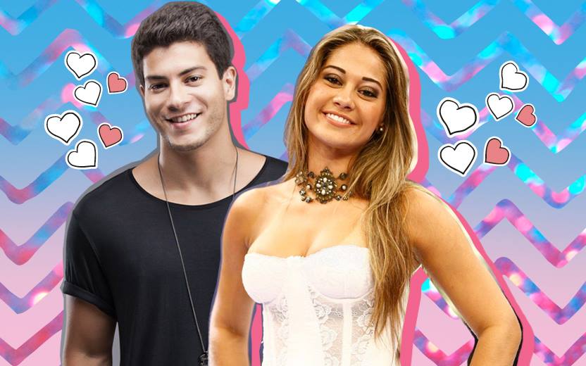montagem de Arthur Aguiar com Mayra
