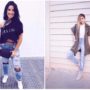 Bianca Andrade e Nah Cardoso usando jeans destroyed