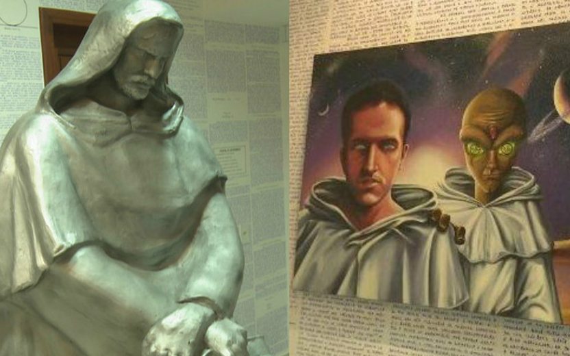 estátua e quadro encontrados no quarto do Bruno Borges, o menino do Acre
