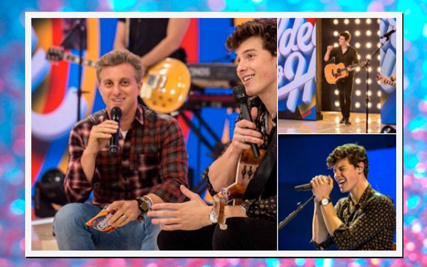 Shawn Mendes no Brasil: cantando no programa do Luciano Huck