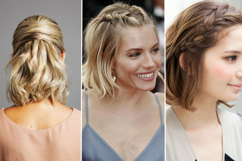 3 fotos de mulheres com penteados para cabelo curto