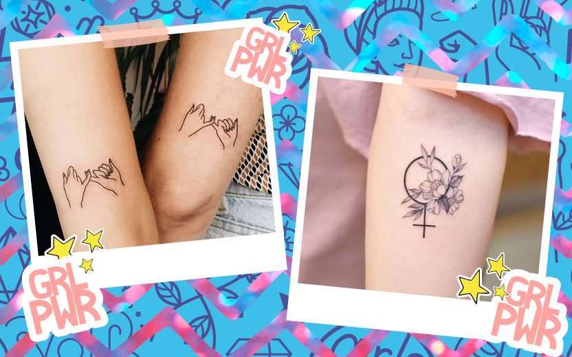 Ideias de tatuagens cheias de girl power