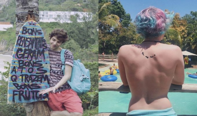 Erick Mafra em paisagens de praia e piscina