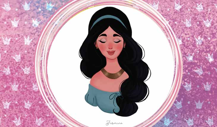 ilustraÃ§Ãµes das princesas Disney: Jasmine