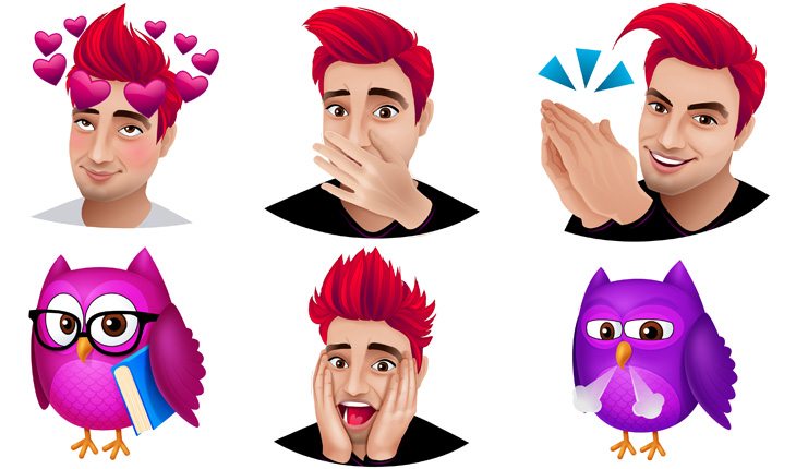 Emojis do novo aplicativo do Felipe Neto 