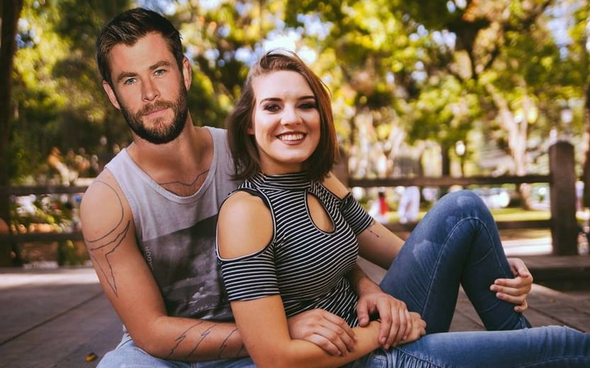 Ensaio de fotos de ex-casal vira montagens com rosto de Liam Hemsworth
