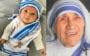 Bebê vestida de Madre Teresa de Calcutá