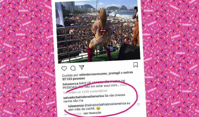 Luisa Sonza faz show de graça