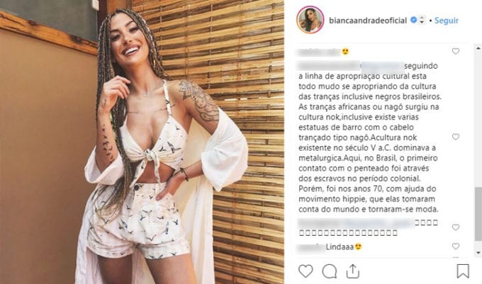 Bianca Andrade é criticada