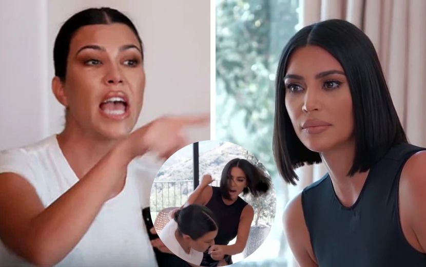 Chutes, tapas e make na parede: estamos chocadas com o vídeo da briga das Kardashians