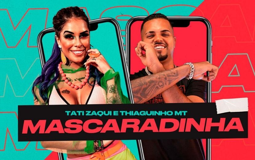 nspirada no Tik Tok, Tati Zaqui e Thiaguinho MT lançam "Mascaradinha"