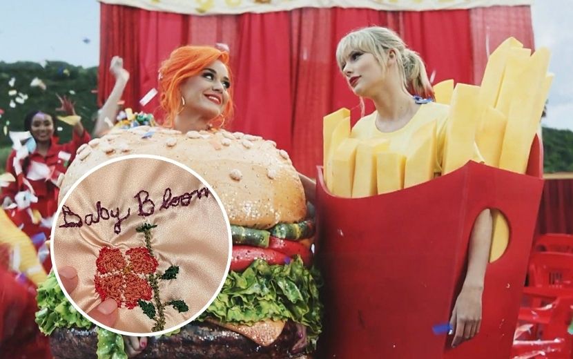 Taylor Swift presenteia filha de Katy Perry com mantinha bordada à mão