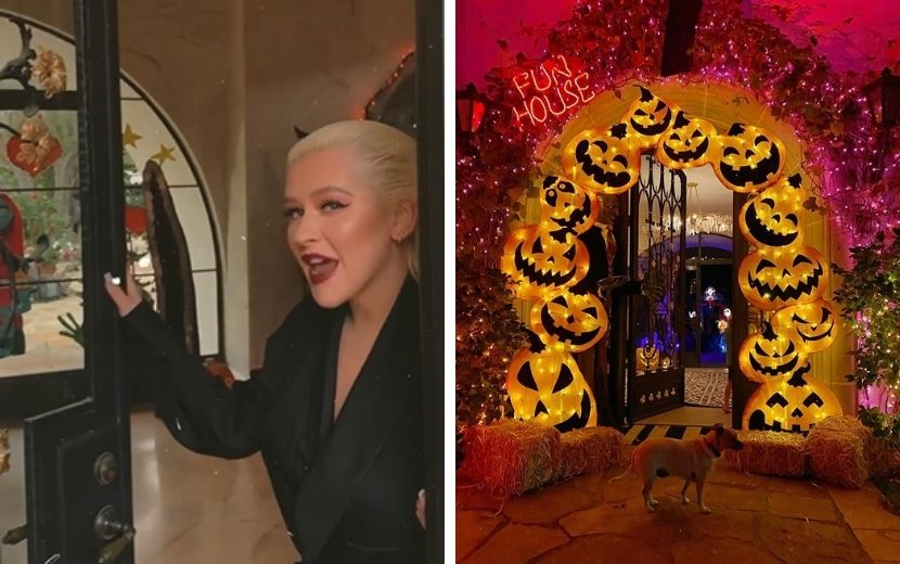 Christina Aguilera arrasa na decoração de Halloween e impressiona seguidores!