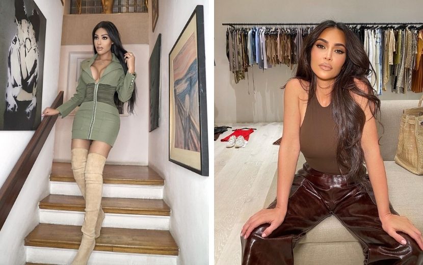 Nova sósia da Kim Kardashian! Modelo gasta R$ 7 milhões para ficar parecida com a socialite