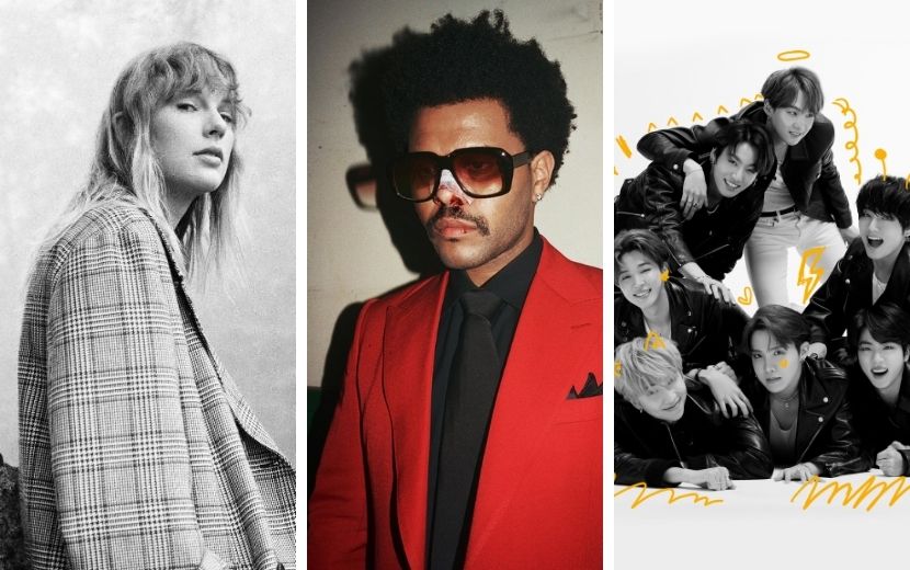 Taylor Swift, The Weeknd e BTS lideram lista de álbuns mais vendidos de 2020
