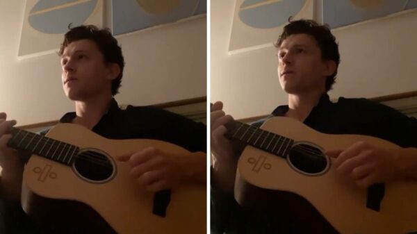 Tom Holland publica vídeo aprendendo a tocar violão e fãs vão à loucura