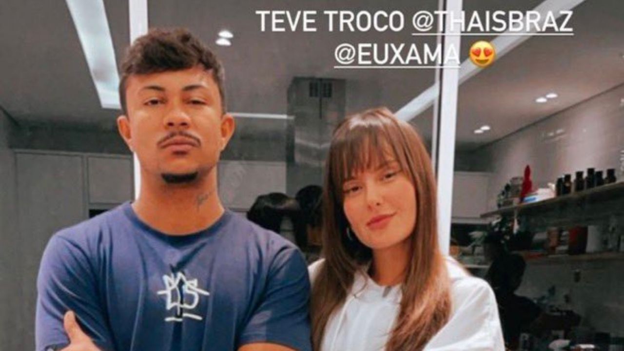 Após se encontrarem, Thaís e Xamã continuam flertando em redes sociais