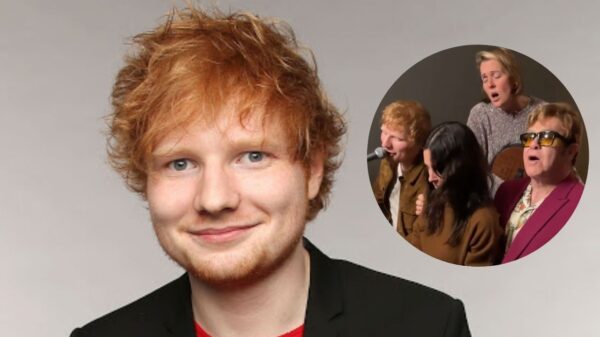 Ed Sheeran canta com Elton John, Courteney Cox e Brandi Carlile versão de Phoebe para Tiny Dancer