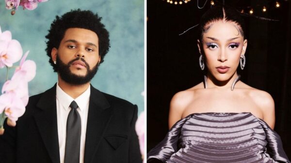 The Weeknd e Doja Cat aparecem juntos em foto nos bastidores do clipe de “You Right”